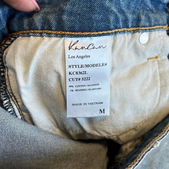 KanCan Cut Off Denim Jean Shorts, Light Wash, Destroyed, Women’s Size M - Picture 7 of 7
